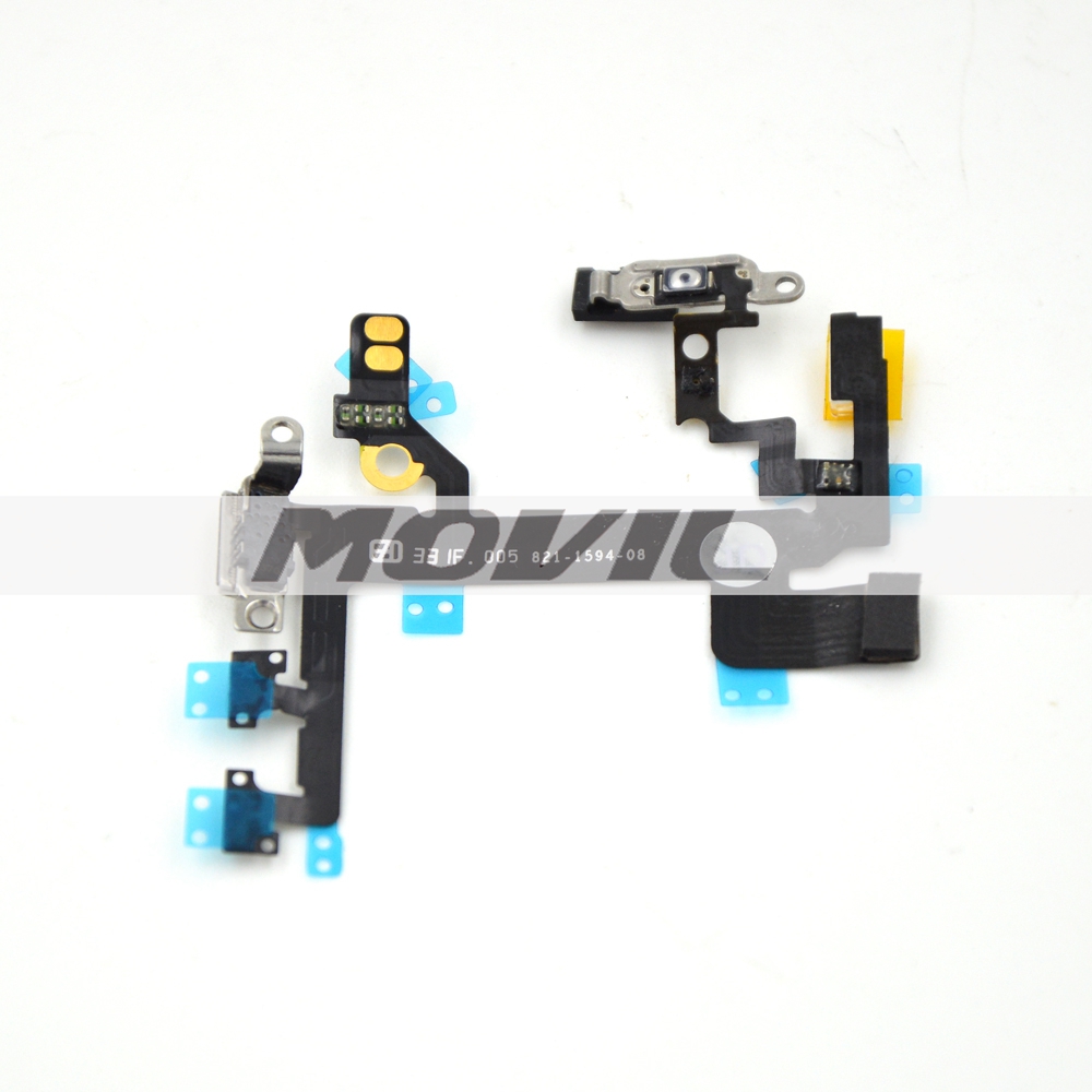 Power Mute Volume Button Switch Connector Flex Cable Ribbon For Iphone 5S